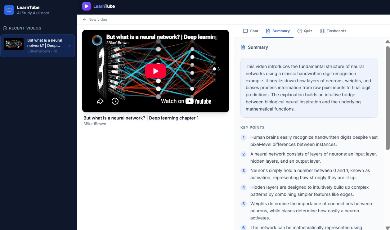 Auto-generated summary: overview, key points, and chapters.